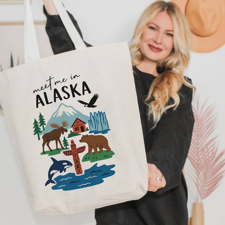 Möt Mig I Alaska Tygväska för wholesale av Lucky Luna Apparel