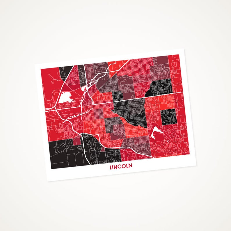 Juanita's Adventures - Wholesale Art Print - Juanitas Lincoln NE Map Print0