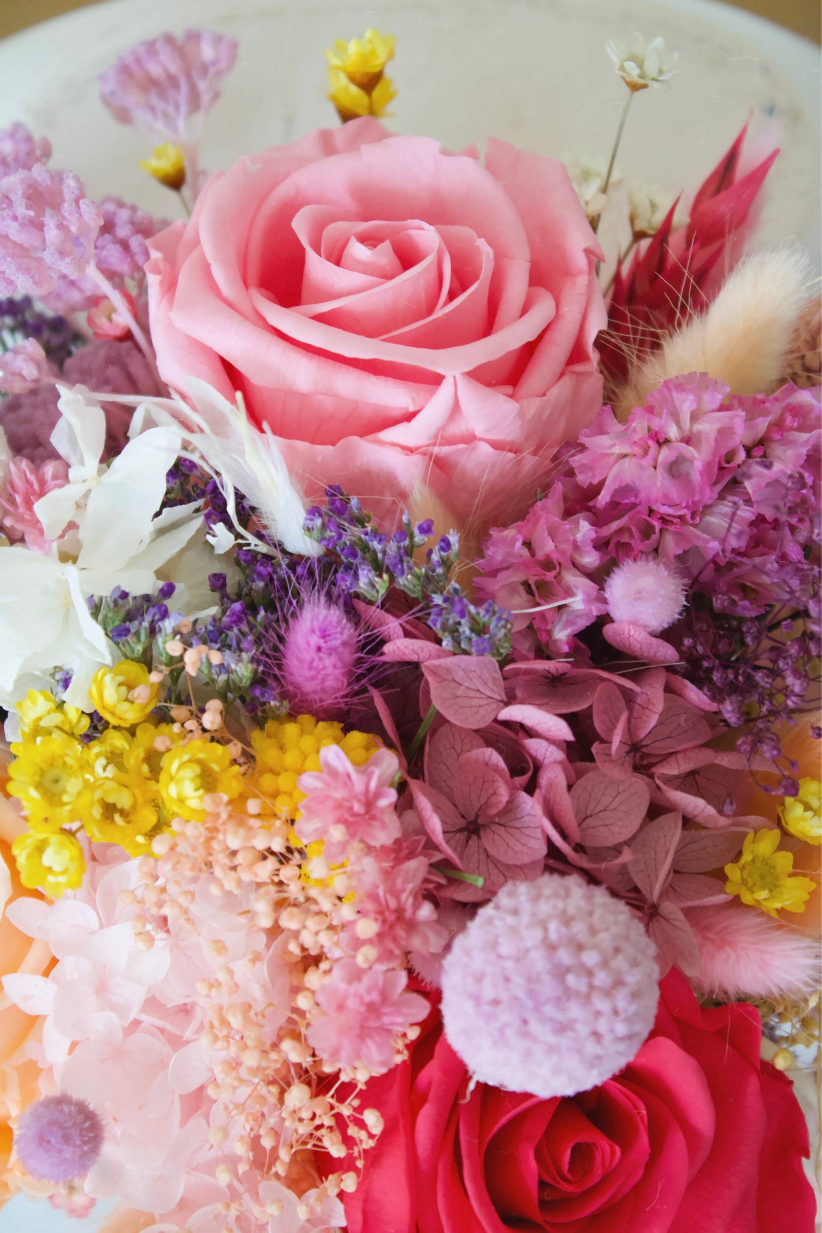 Flower Studio - Wholesale Dried/Pressed Flowers - Bridal bouquet of dried flowers and roses, vintage style, bride1
