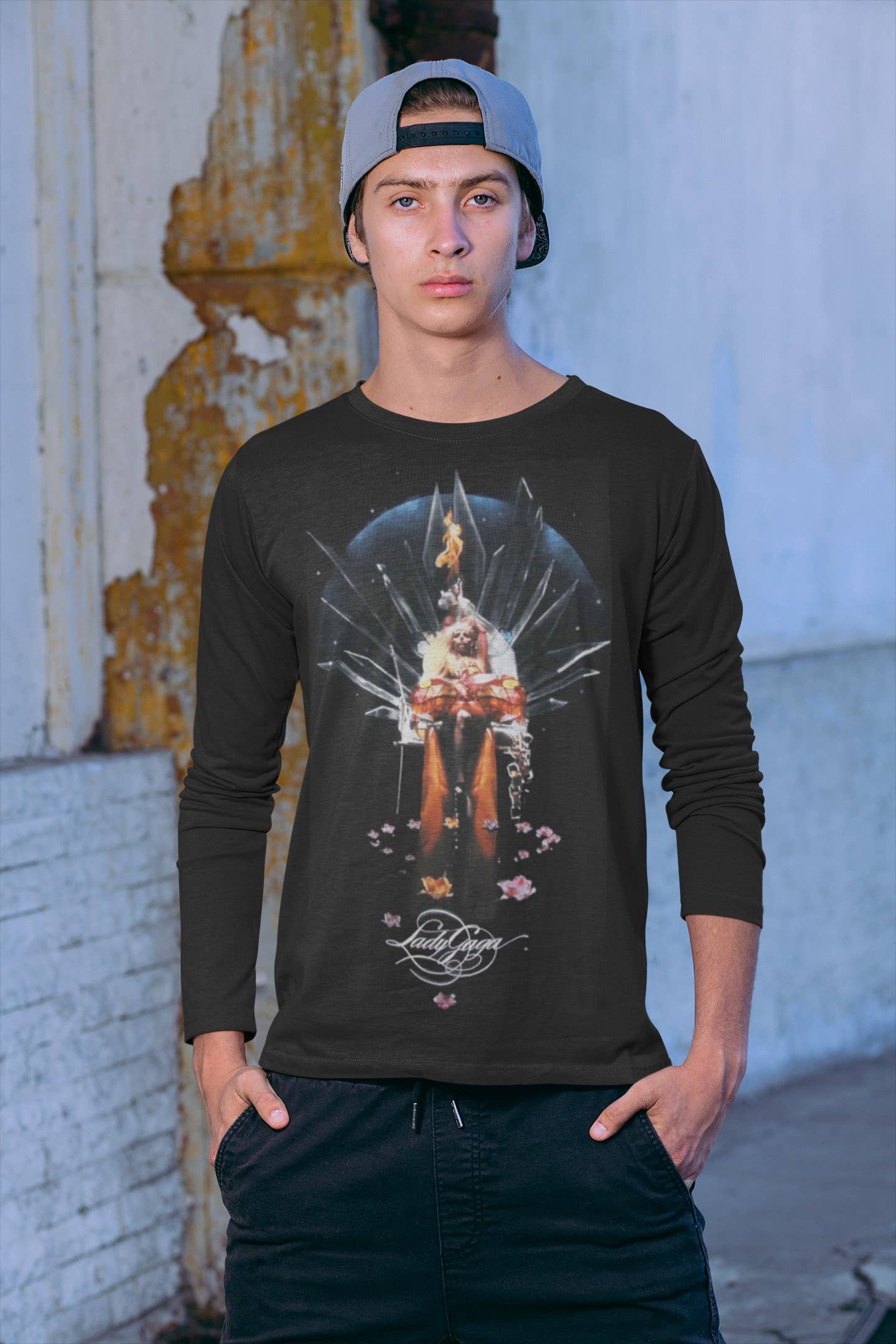 Official Store - Wholesale T-Shirt (Graphic) - Men's - Lady Gaga - Swing Men's Long Sleeve T Shirt2