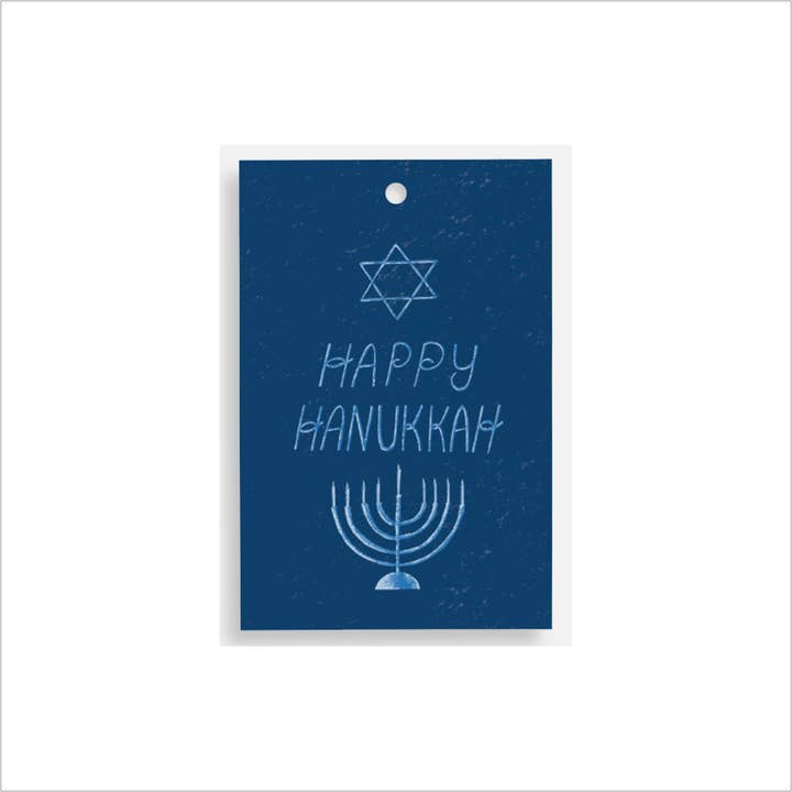 Courtney Beyer Design - Wholesale Gift Tag - Happy Hanukkah Gift Tag