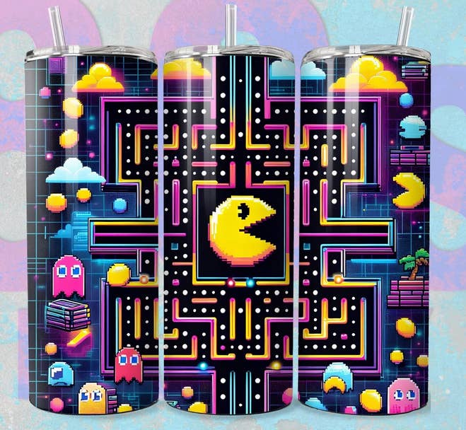 Creations by Trudy - Wholesale Insulated Mug/Tumbler - Retro game character 20oz tumbler