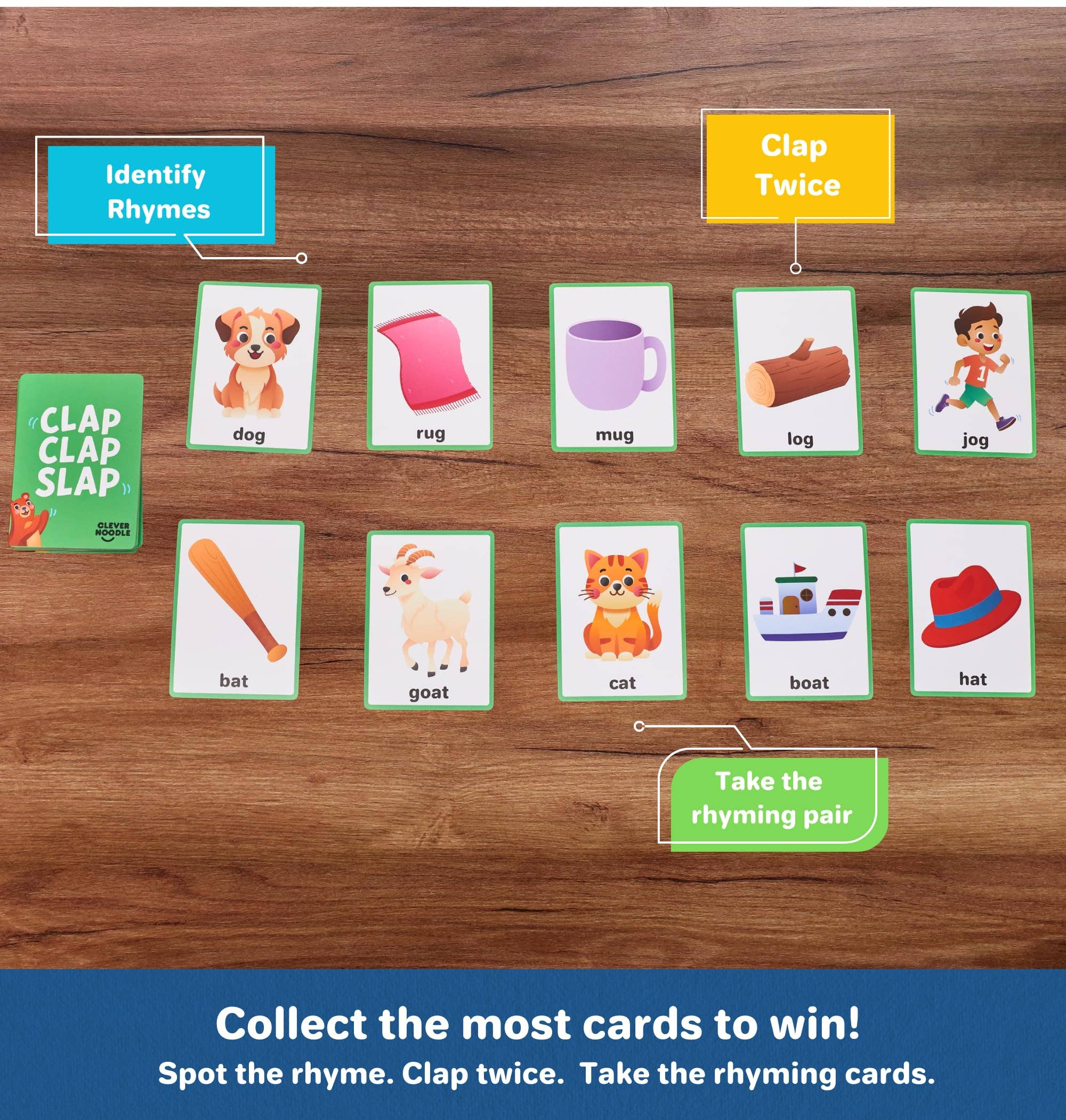 Clever Noodle - Wholesale Brain Game - Kids - Clap Clap Slap Rhyming Game3