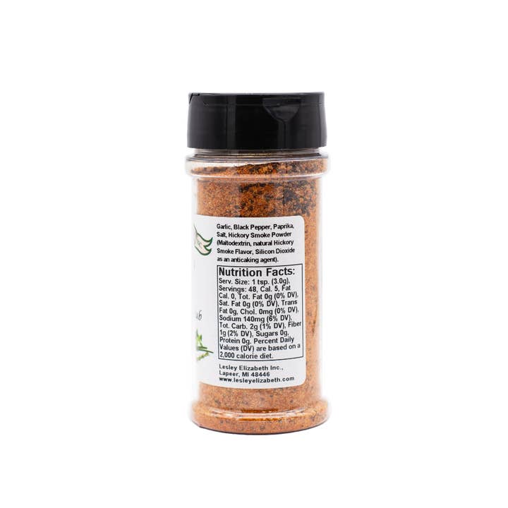 Hongar Farms - Wholesale Rub - Lesley Elizabeth HIckory Garlic Seasoning & Rub (250mL PET)1