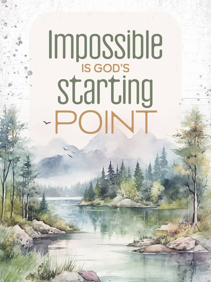 L'impossible appartient à Dieu - Mini Blessings 4X6 pour la vente par Dexsa