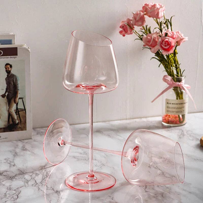 Kiyo Home - Wholesale Wine Glass - Pink Glasses 2-Piece Set10
