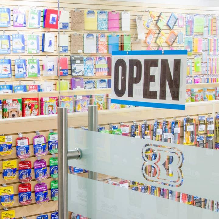 BAZIC Products - Wholesale Sign - 9" X 12" Open Sign w/ Closed Sign on Back6