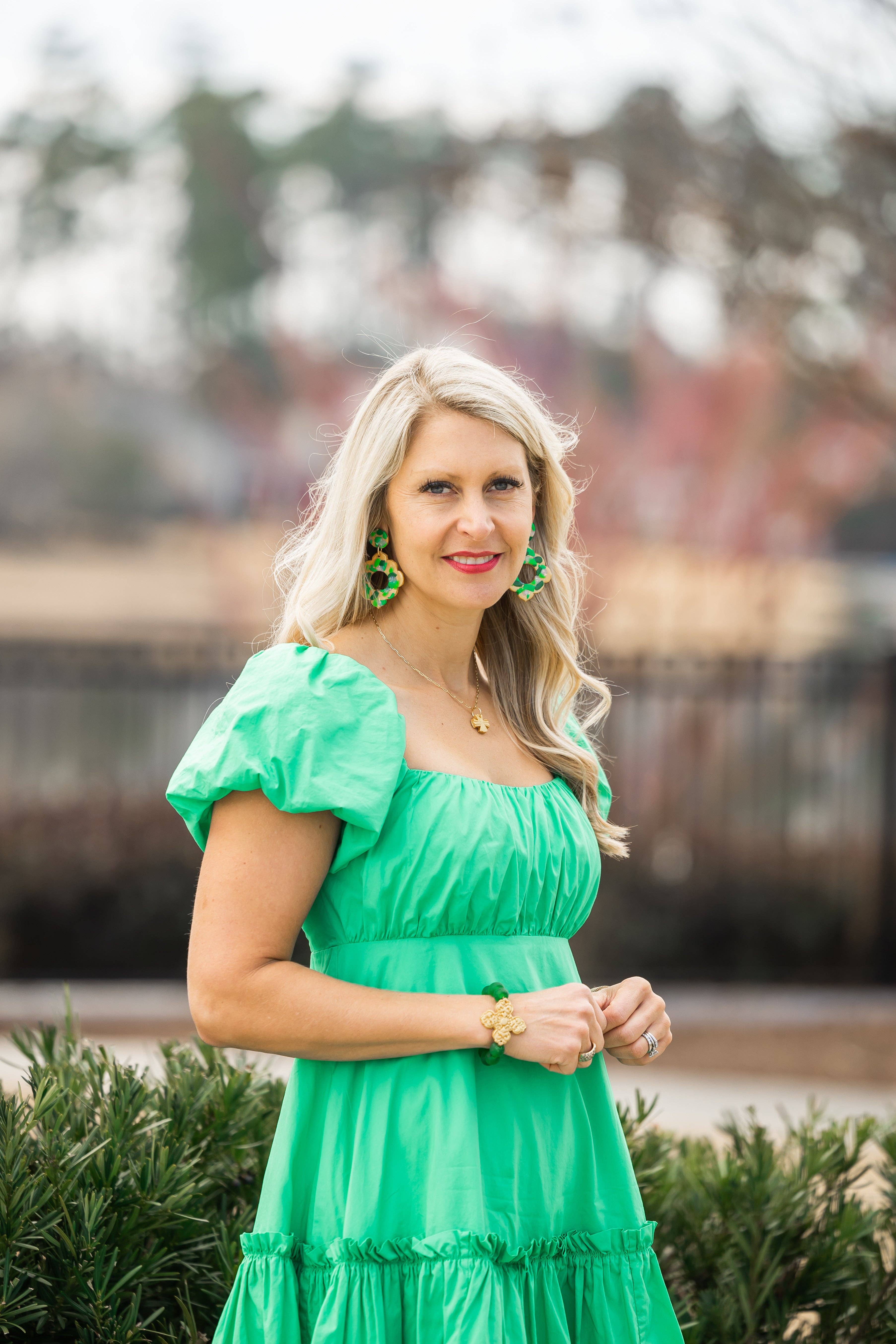 Hidden Truth Jewelry - Wholesale Beaded Bracelet - Green Glass with Andrea2