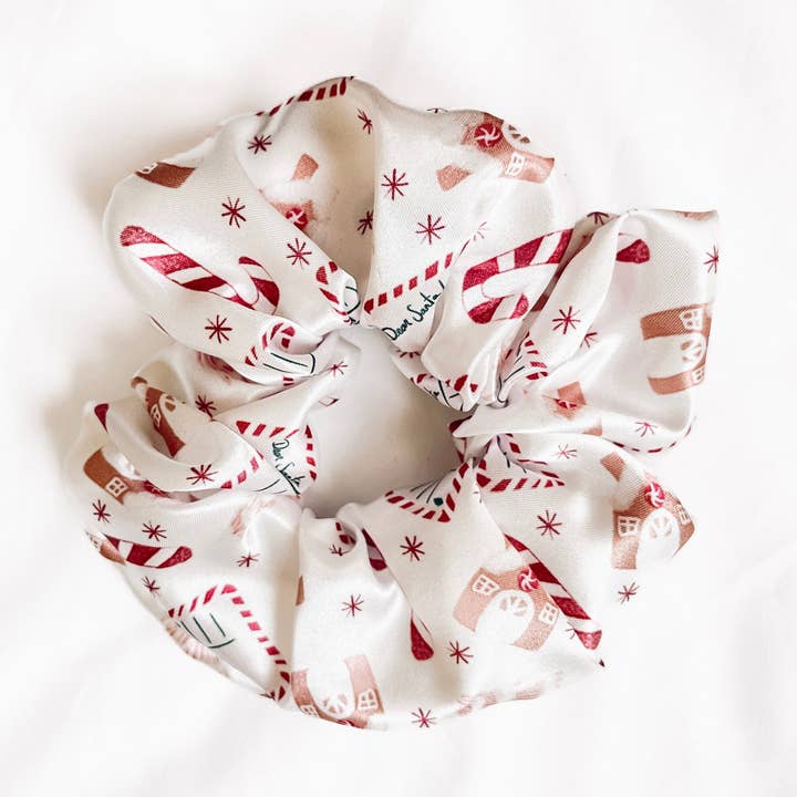 Kære Santa Satin Hårelastik for engroshandel hos Tana’s Scrunchies