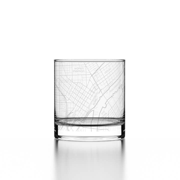 Well Told - Wholesale Cocktail/Liquor Glass - Toledo OH Map Rocks Whiskey Glass