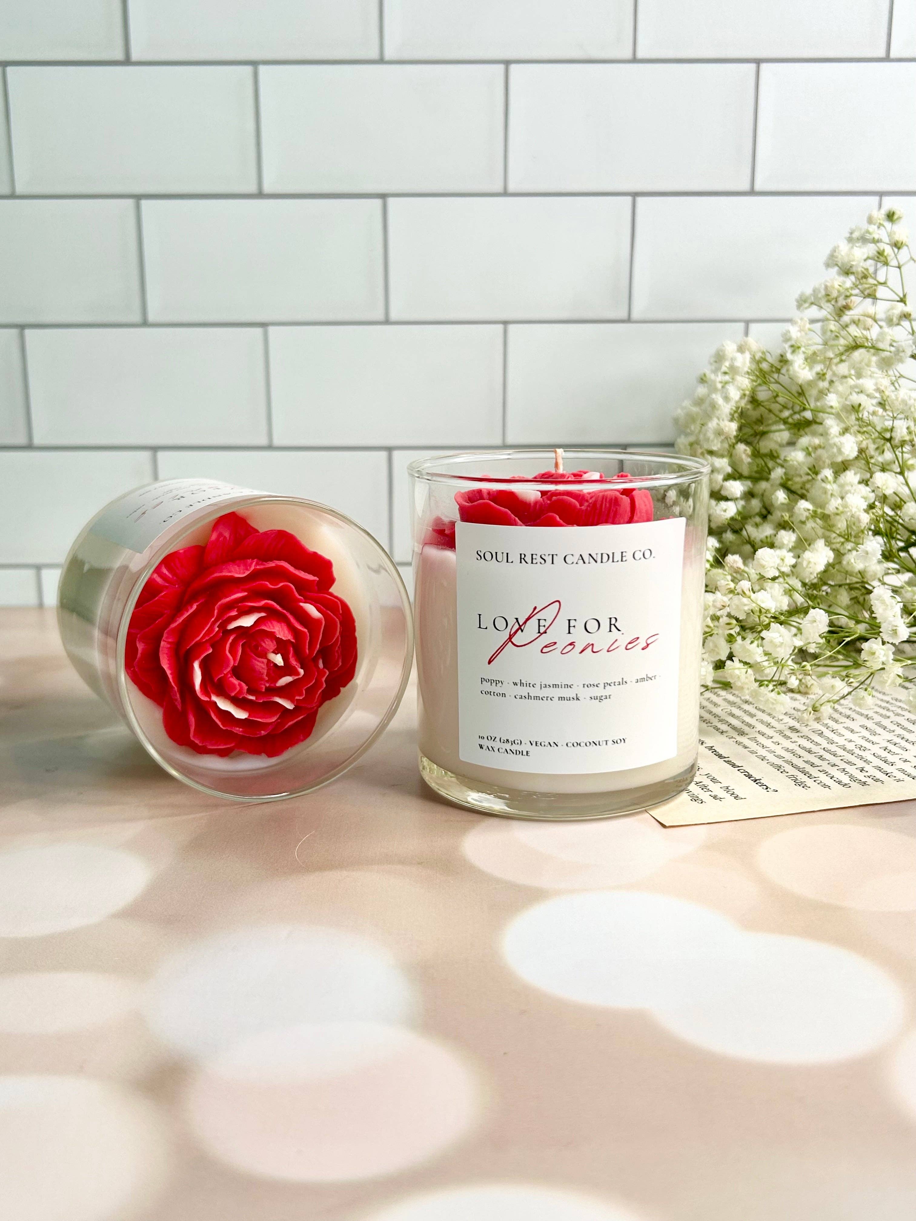 Soul Rest Candle Co. - Wholesale Jar/Filled Candle - Love for Peonies 10oz candle11