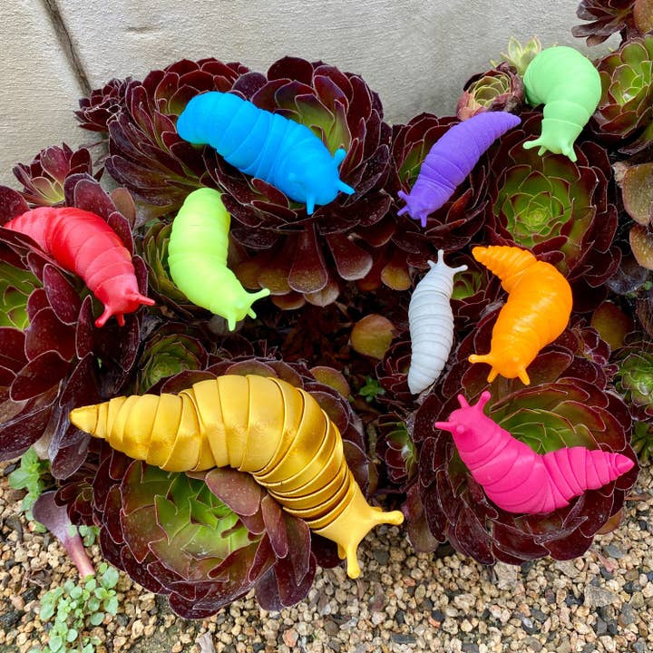 NumanPrints - Wholesale Fidget Toy - Kids - Articulated Slug 3D Printed Moveable fidget1