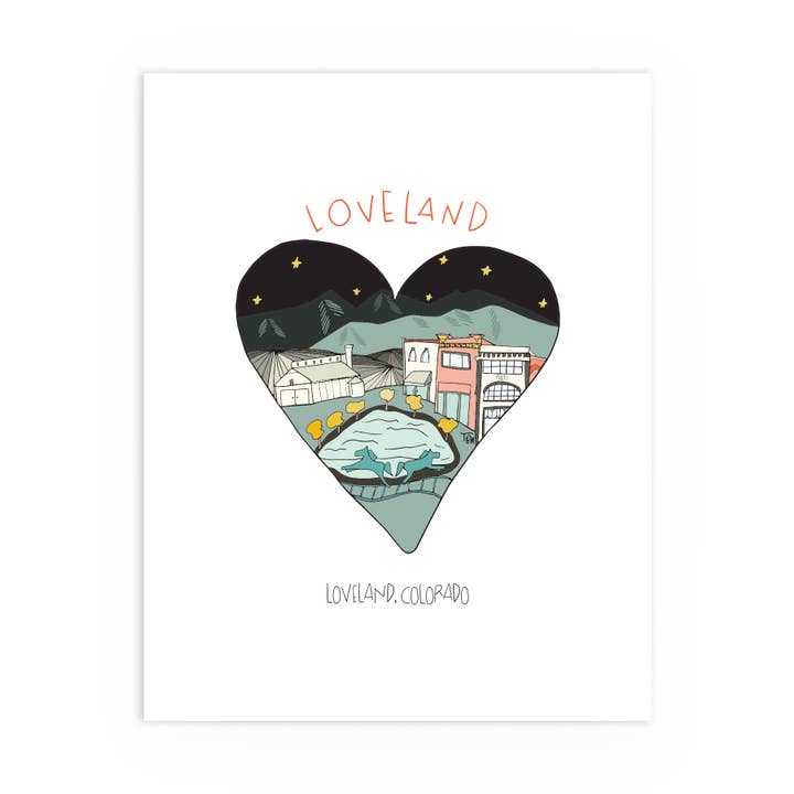 Loveland, Colorado Art Print for engroshandel hos Tuxberry & Whit