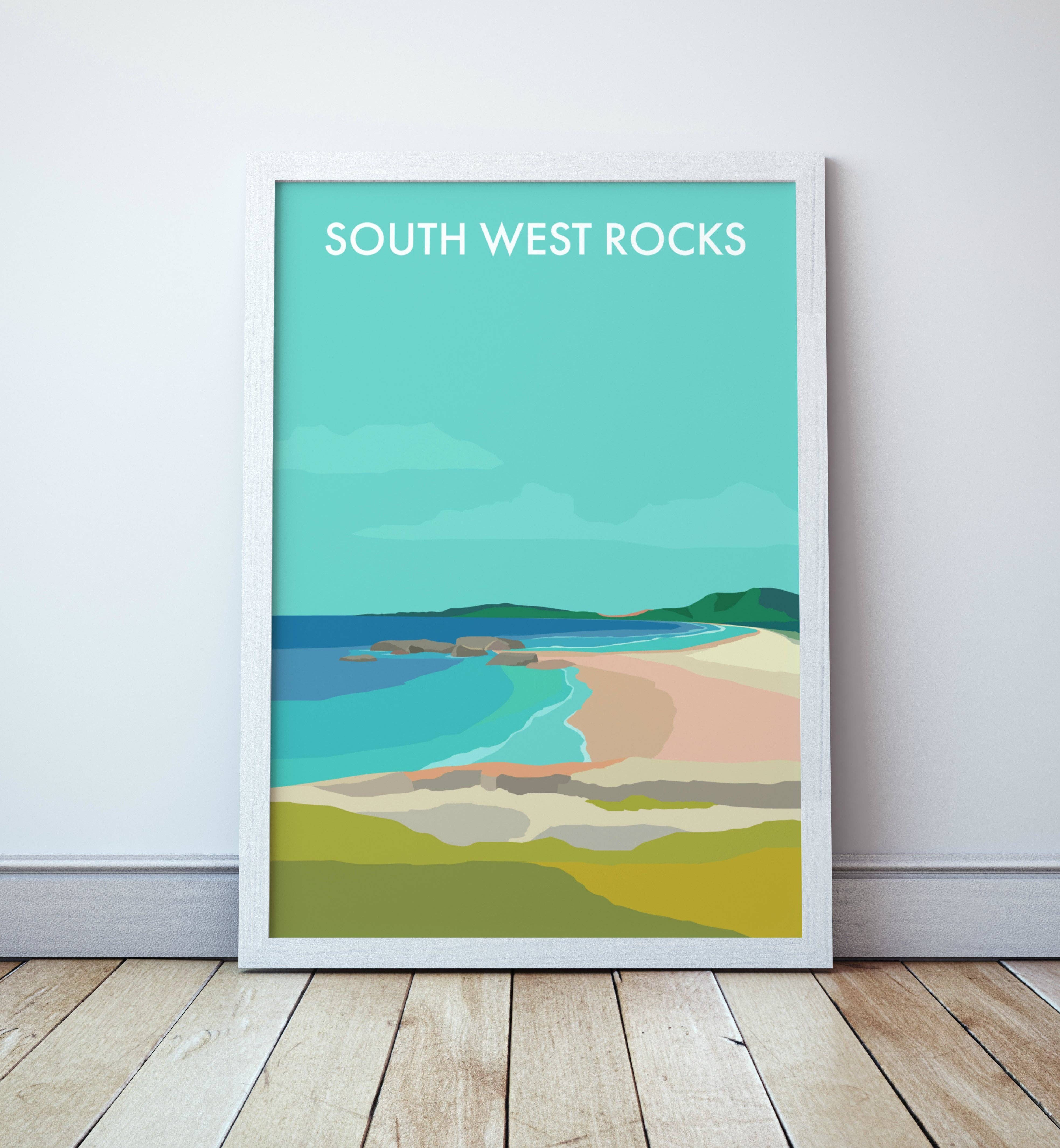 Seascape Prints - Vente Affiche d'art - Imprimé de voyage sur la plage de South West Rocks0