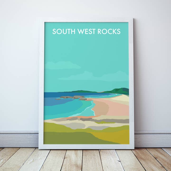 Seascape Prints - Wholesale Art print - South West Rocks Beach Travel Print