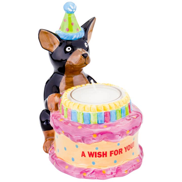 Chihuahua With Birthday Hat Birthday Candle Holder for wholesale by Official Store