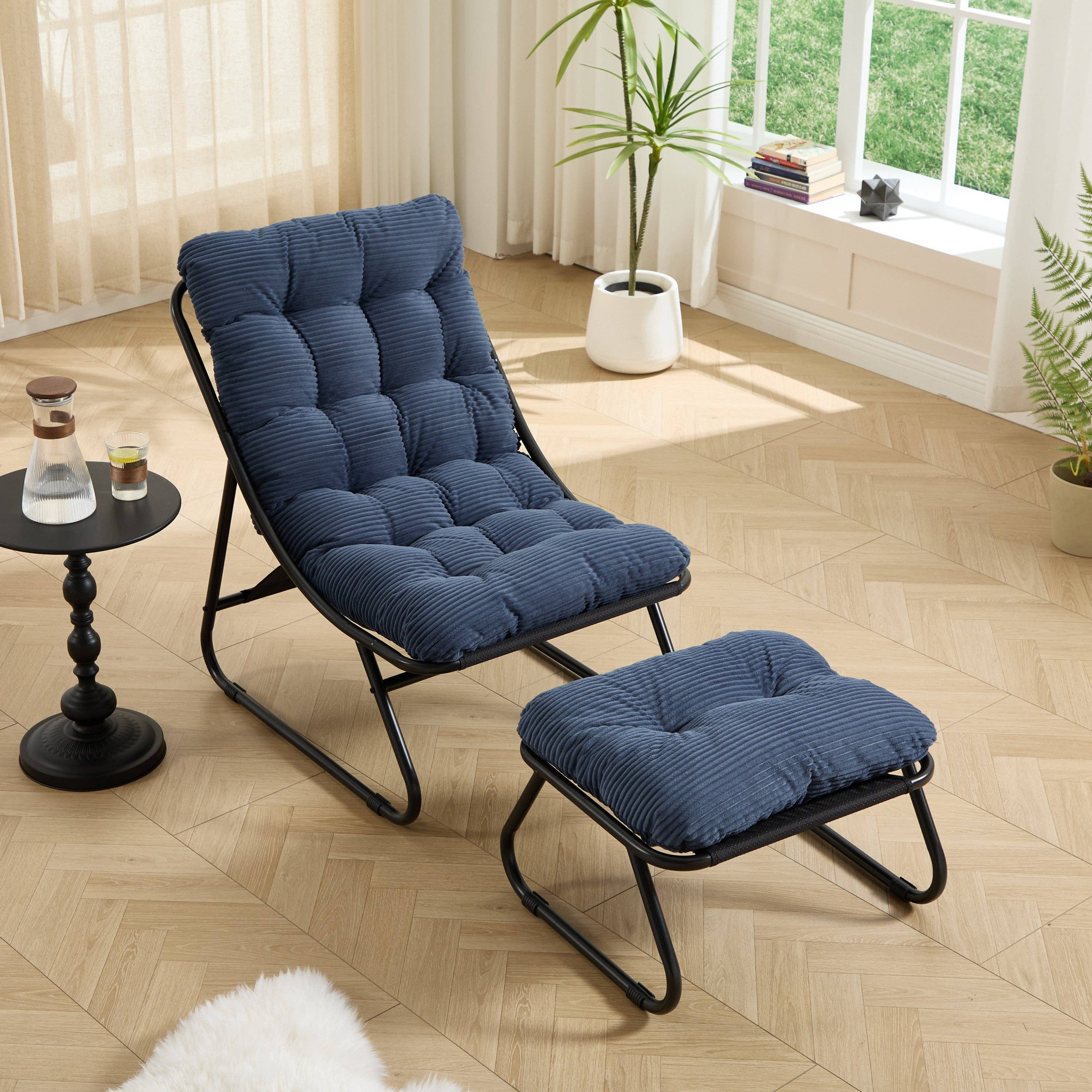 VTNG50 - Wholesale Patio Chair - Lounge Chair with Ottoman Steel Available in Multiple Colors with Matching Ottoman for Living Room or Bedroom68