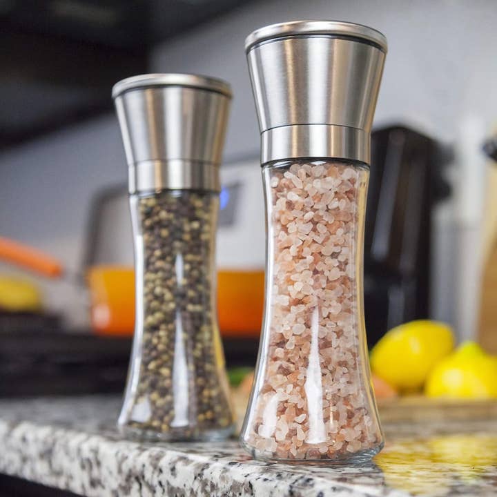 Stainless Steel Sea Salt and Pepper Grinder Set of 2 for wholesale by VIGOR