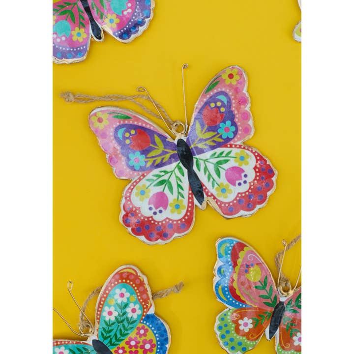 Namaste - Wholesale Ornament - Folk Metal Butterfly Decoration1