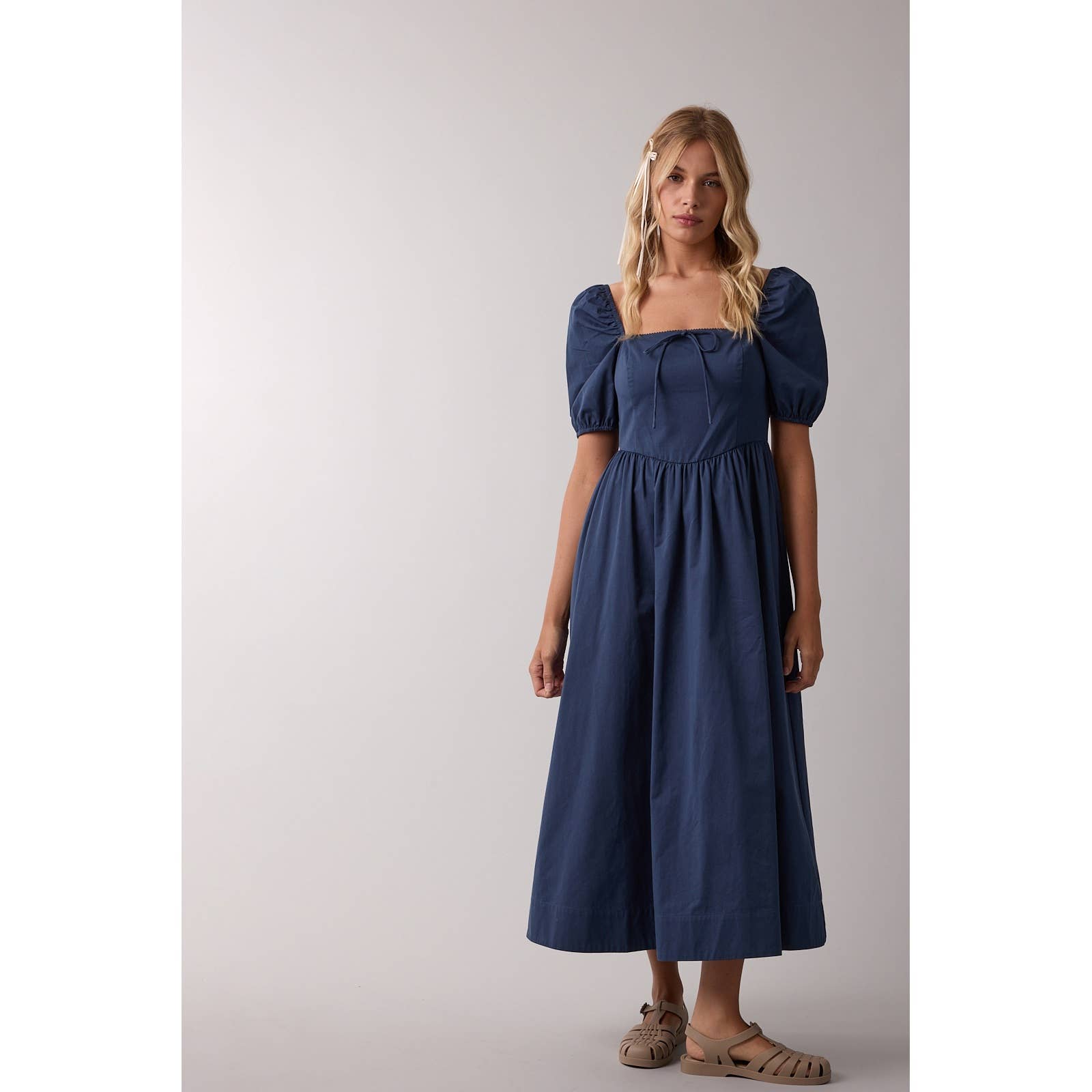 Wishlist Apparel - Vente Robe – femme - ROBE MIDI À MANCHES BOUFFANTES0