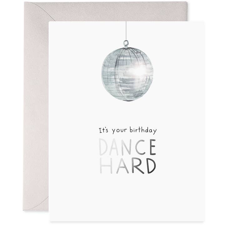 E. Frances Paper - Wholesale Birthday Card - Disco Ball | Dance Hard Birthday Greeting Card