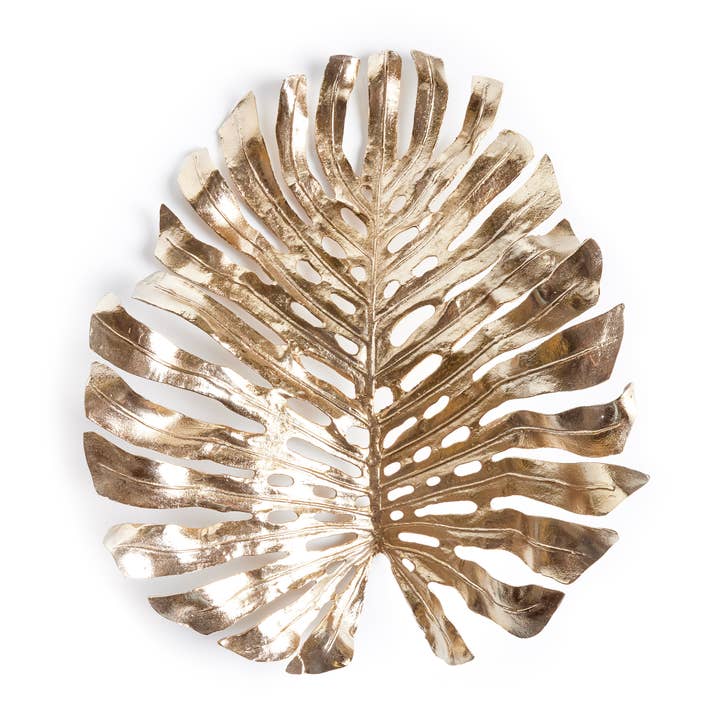 Monstera Leaf Wall Art, Gold for wholesale by Napa Home & Garden