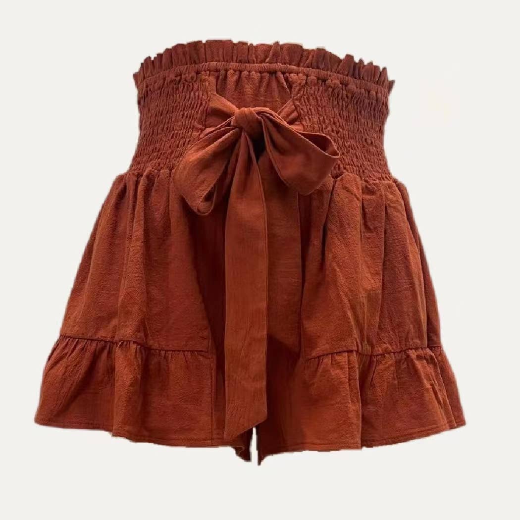 The Moment Collection - Vendita all'ingrosso Pantaloncini - Donna - Pantaloncini leggeri minimalisti a trama solida0