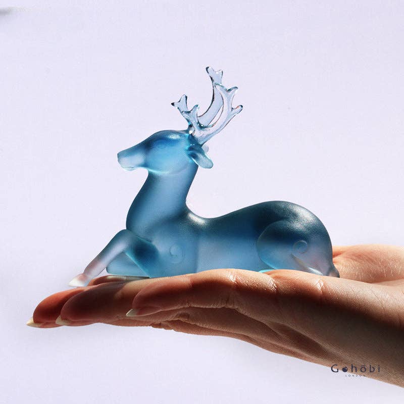 Gohobi （We cover U.S. import duties） – wholesale Dekorativ statyett – Gohobi Pate de Verre Hjortformad färgat glas prydnadspenna14