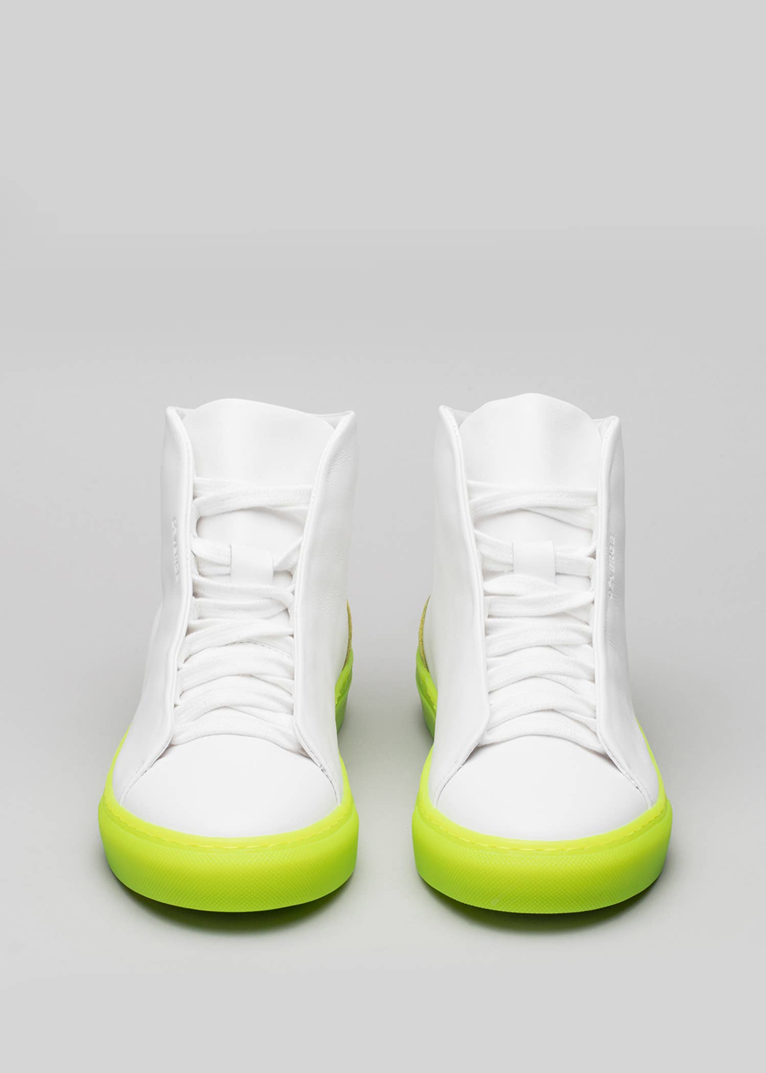 DiVERGE – Engroshandel Lifestyle sneaker - Dame – Minimal High V4 hvide sneakers i læder med lime3