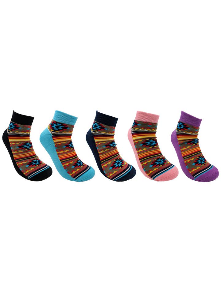 Flag Matrix Inc - Wholesale Socks - Unisex - Native Ankle Socks- Design 2