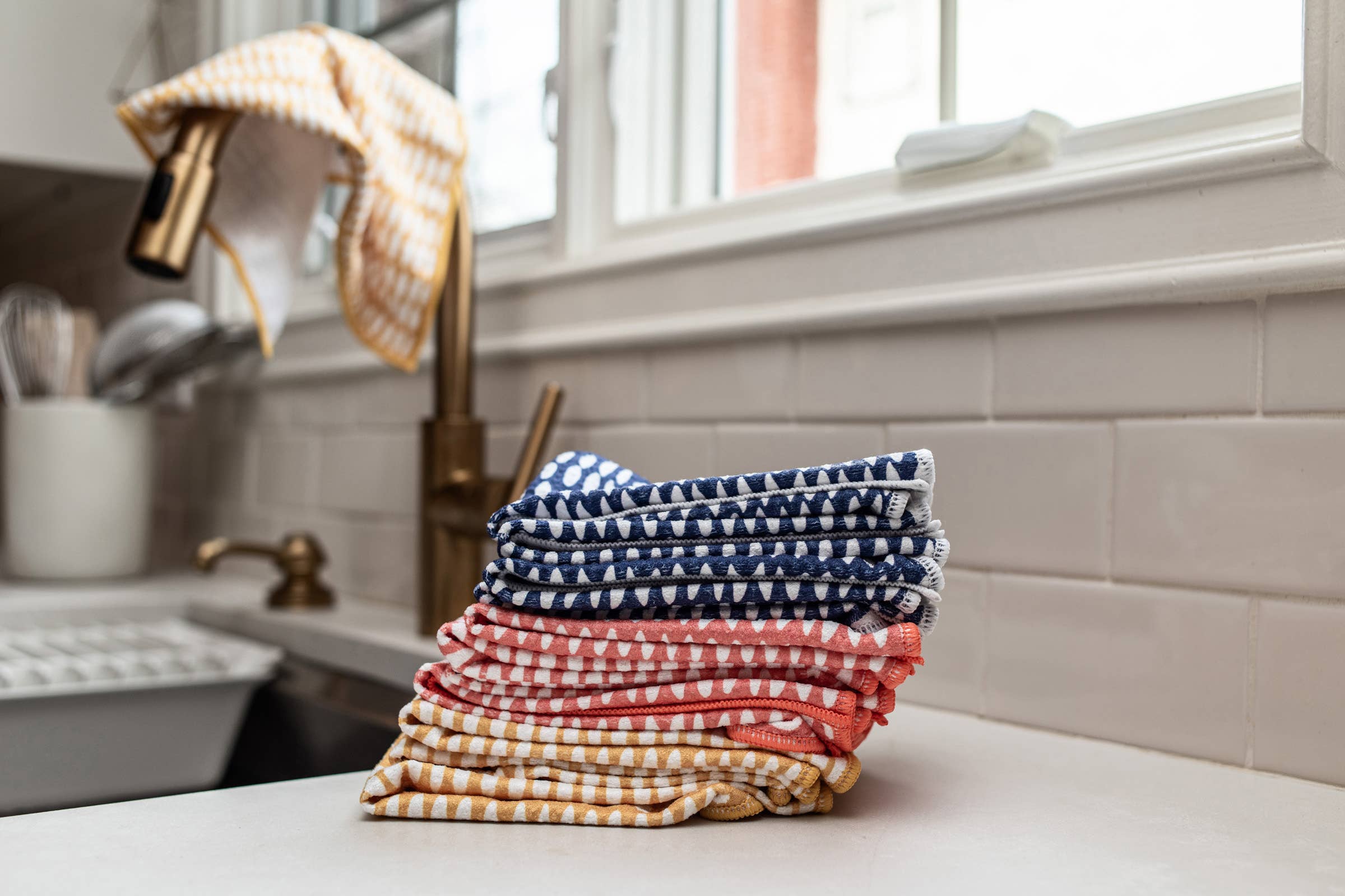 Once Again Home Co. – wholesale Tea towel – Mighty Minis Towel Set - Beans in Yellow (set of 3)2