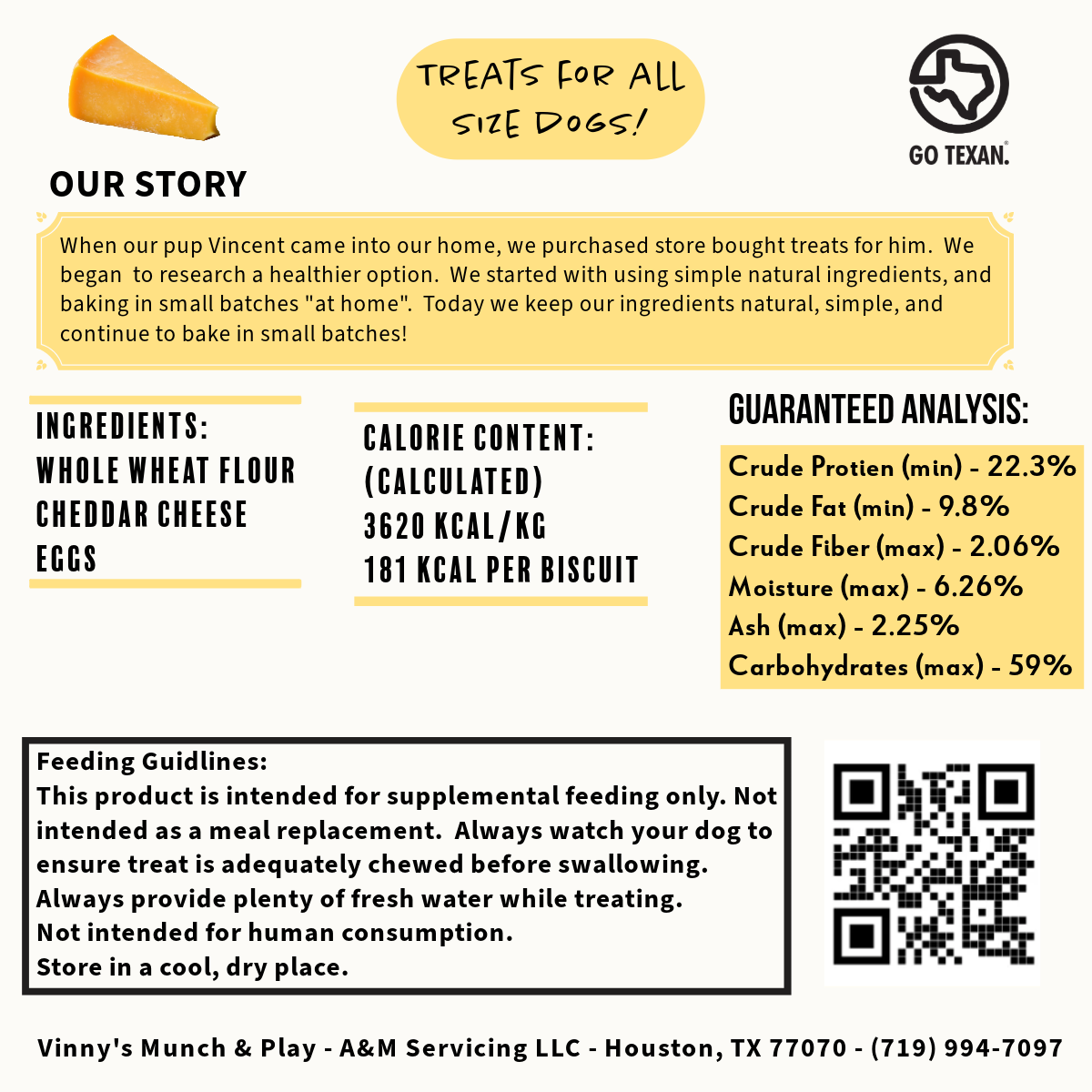 Vinny's Munch & Play - Wholesale Pet Biscuit - Dog - Cheddar Cheese Dog Biscuit3