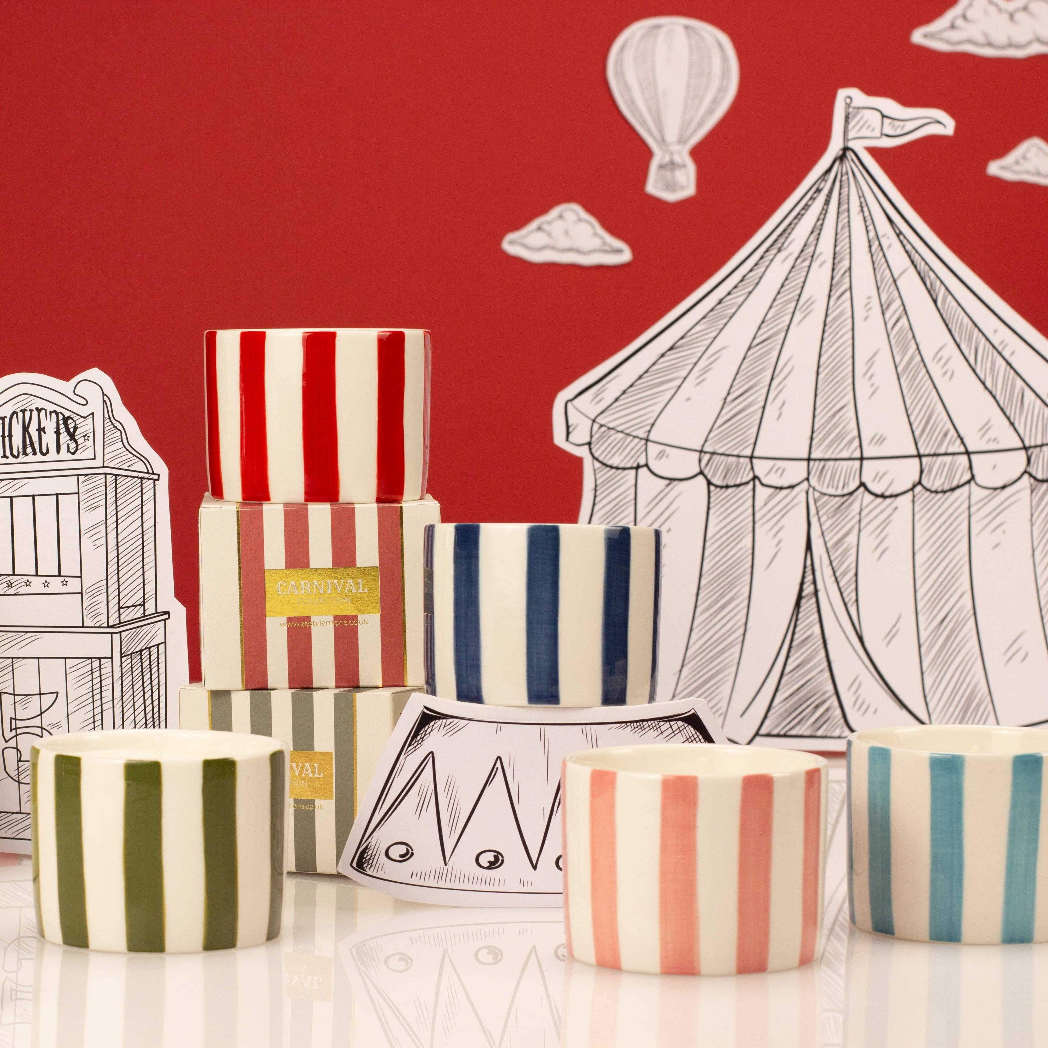 Zesty Lemons – Großhandel Kerze im Glas / gefüllte Kerze – Karneval: Feuerspucker Oliven-Votivkerze - Tomatenblatt3