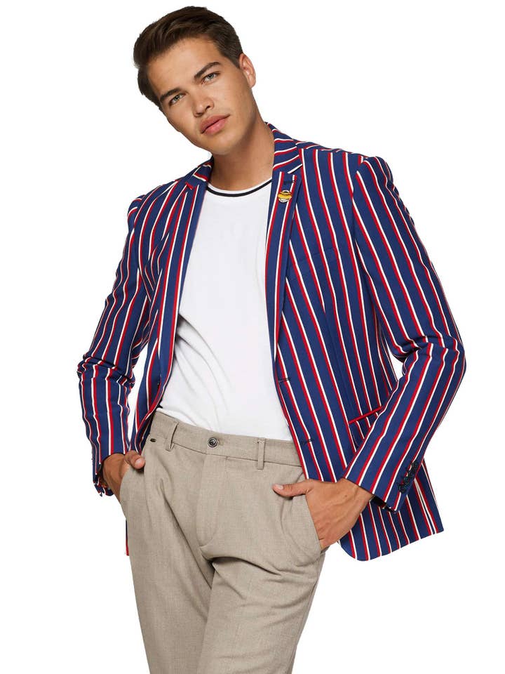 Supportkläder - Cheer Stripes - Cobalt Blue för wholesale av Oppo Merchandise Group B.V.