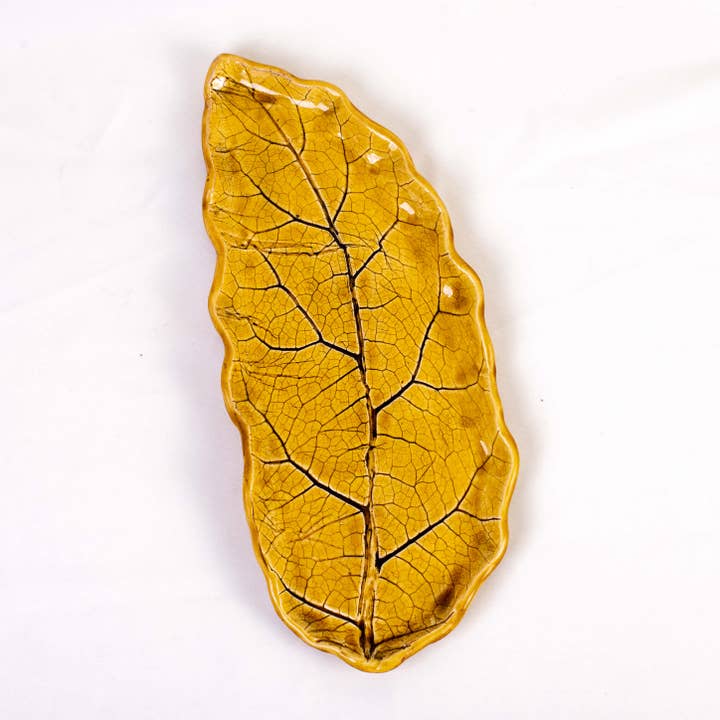 Plato artesanal Flora Amarillo 37 cm para venta al por mayor de Pretty Plate