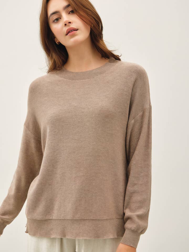 SLIGHTLY OVERSIZED DROP SHOULDER SWEATER TOP  for wholesale by Be Cool