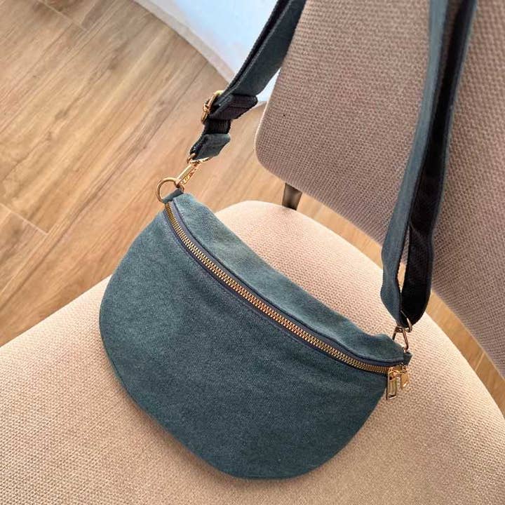 Anais - Wholesale Belt Bag - Women's - Denim fanny pack 36406-21