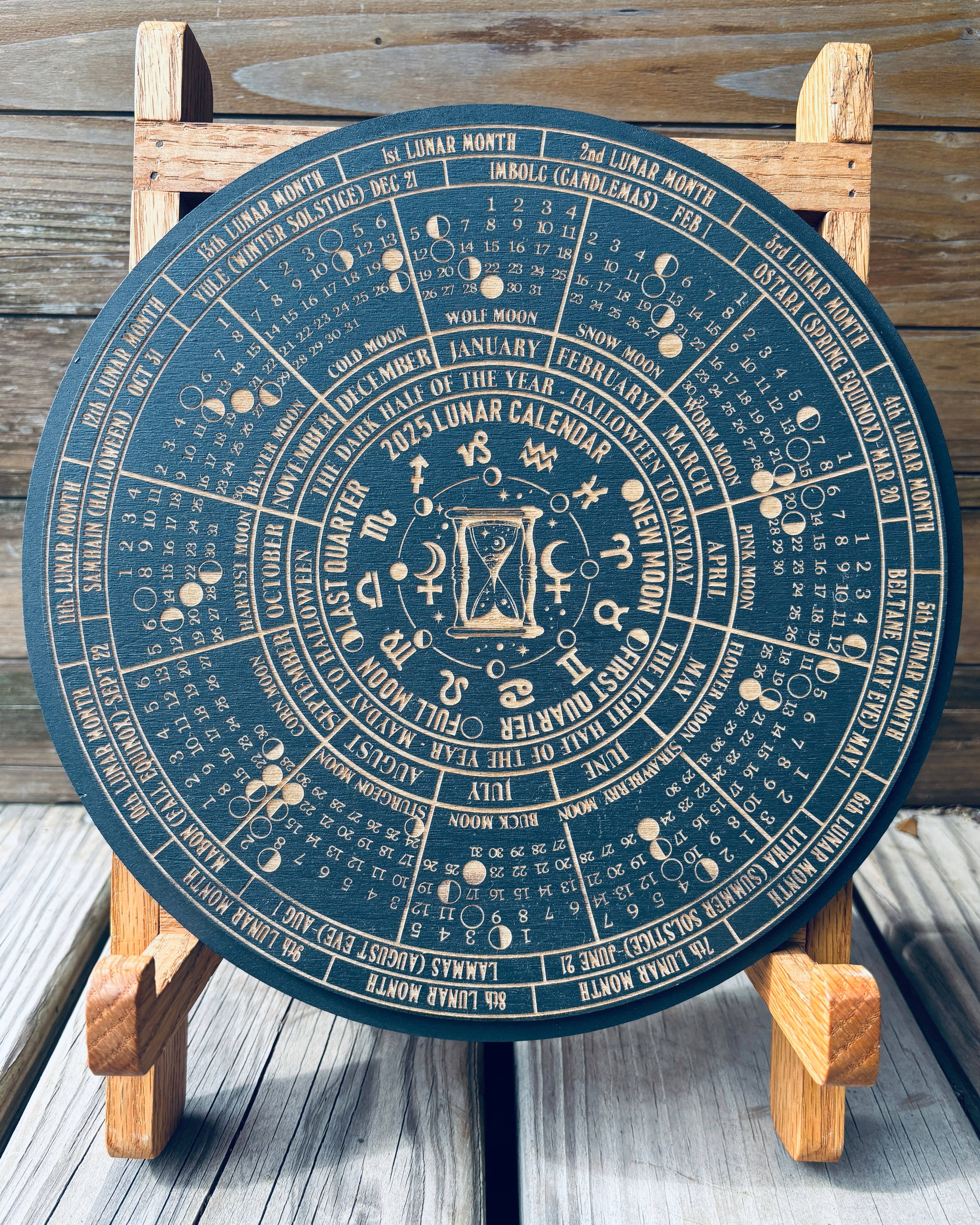 Kraftmir - Wholesale Calendar - Lunar Calendar 2025 Functional Moon Phase Altar Calendar 2