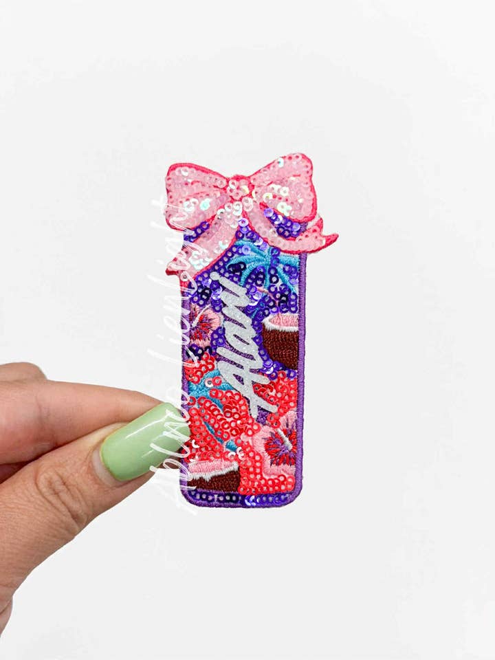 Alani Hawaiian Energy Drink Sequin Patch for wholesale by ABLNco