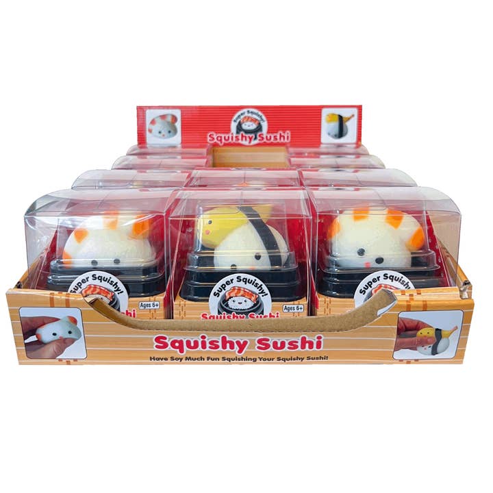 Baby Republic - Venta al por mayor Juguete blando - Niños y bebés - Zorbitz Squishy Sushi - CDU de 12 piezas