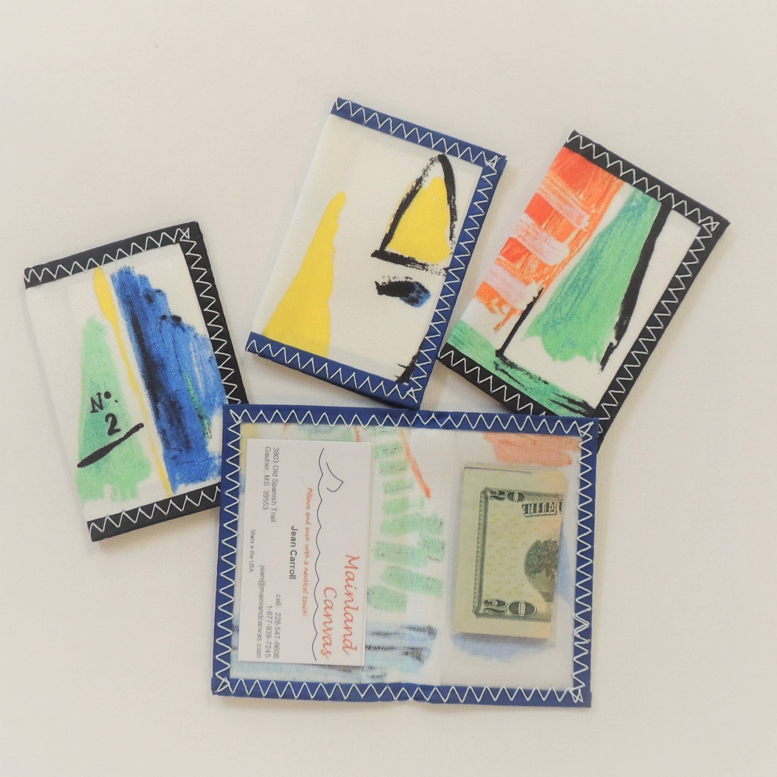 Mainland Canvas – wholesale Business card holder – Business Card Holder, Nautical Fabric2
