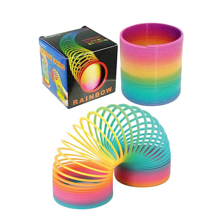 Cap Zone - Wholesale Fidget Toy - Kids - Rainbow Pastel Ombre Shaded Walking Slinky Toy