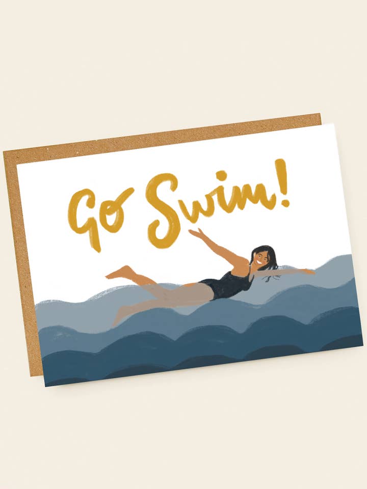 Gå ud og svøm! Wild Swimmer Eventyrkort for engroshandel hos Jade Fisher
