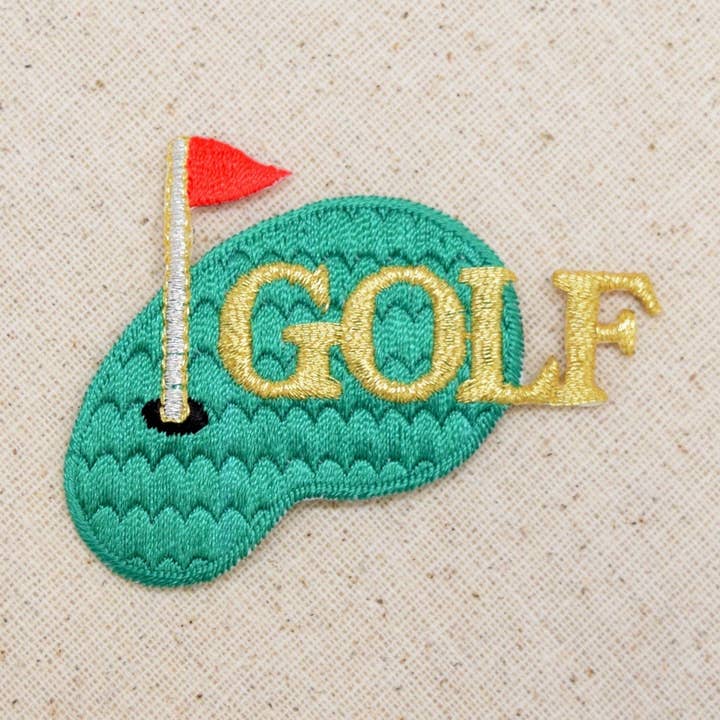 Golf - Fairway Green with Flag - Embroidered Patch - Iron on Applique - 230061A for wholesale by Wholesale Applique