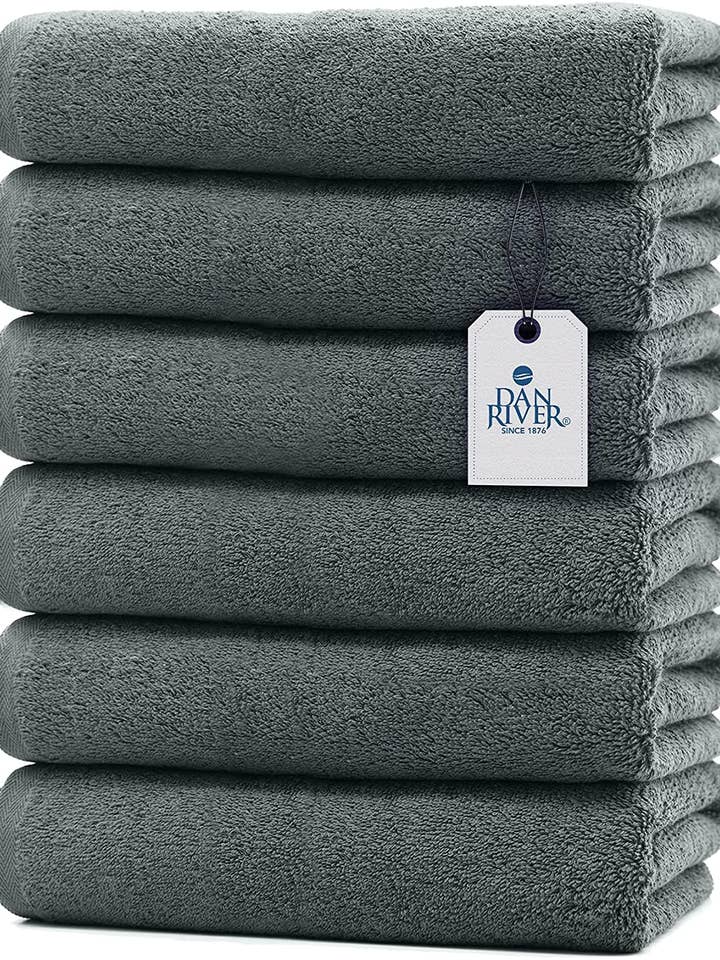 DAN RIVER 100% Cotton Bath Towel Set Pack of 6 for wholesale by Dan River Inc