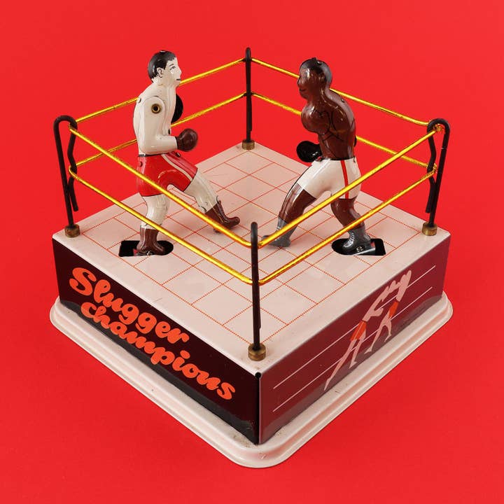 Tribal Trade GmbH - Wholesale Classic Toy - Kids - Boxer tin toy in a tin boxing ring