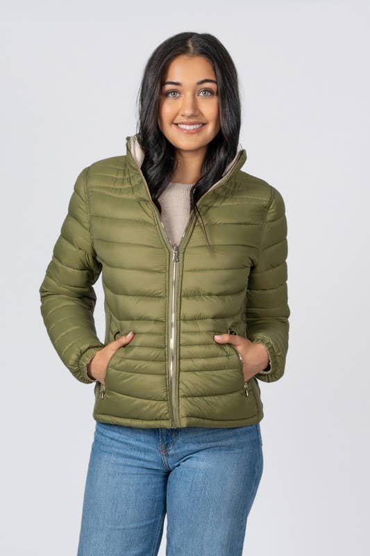 Vanilla Monkey - Wholesale Jacket - Women's - Junior Reversible Nylon Quilted Puffer5