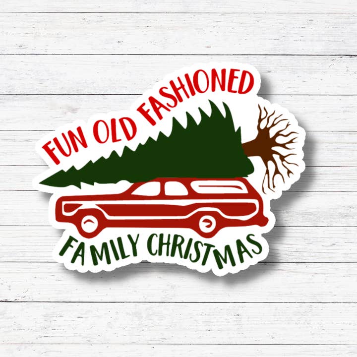 Station Wagon-Christmas Vacation Sticker/Magnet for wholesale by Oily Graphic Creations