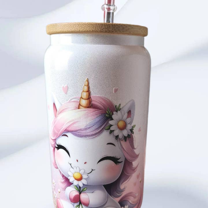 Biotandem - Wholesale Drinking Glass/Cup - Gradient straw drinking glass with bamboo lid
