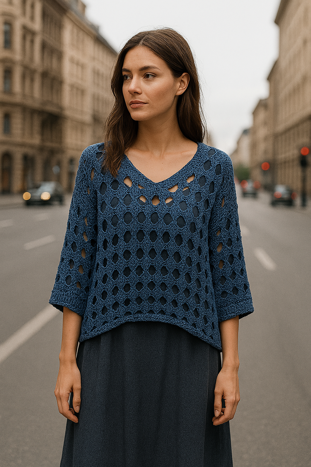 Lucy Sparks – Engroshandel Strikket top - Dame – Pure bomuld hækle-overdel2